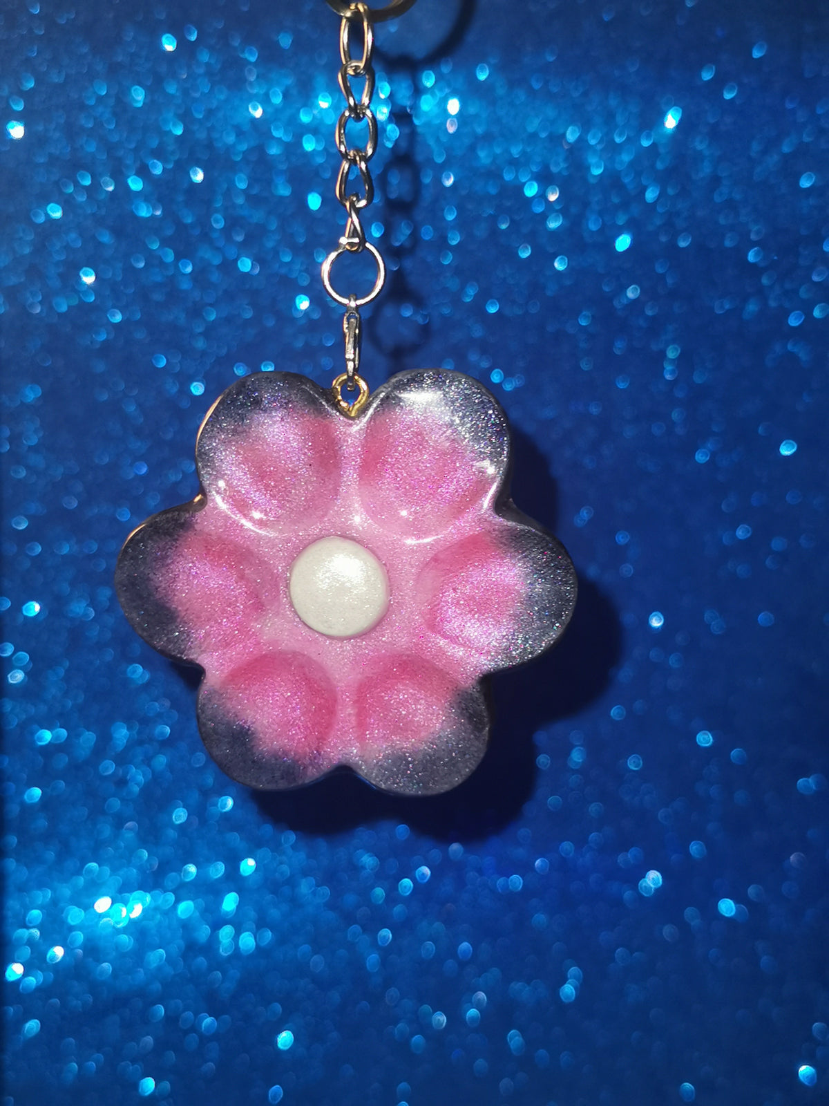 Galaxy Flower Worry Stone Keyring’s