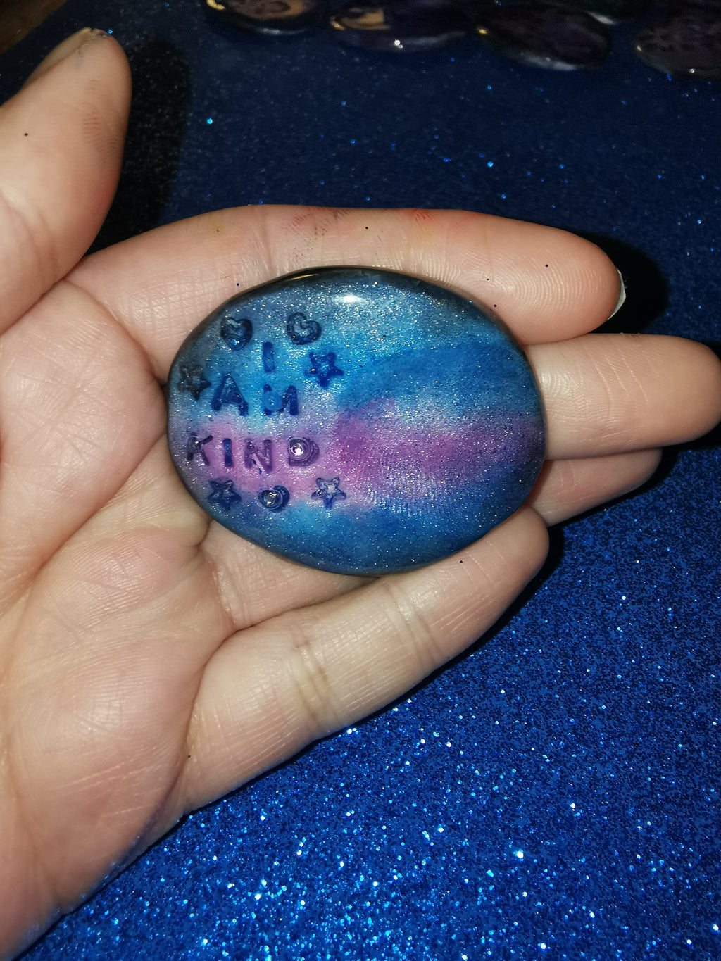 Galaxy Aurora Affirmation Worry Stones - Love & Happiness Set