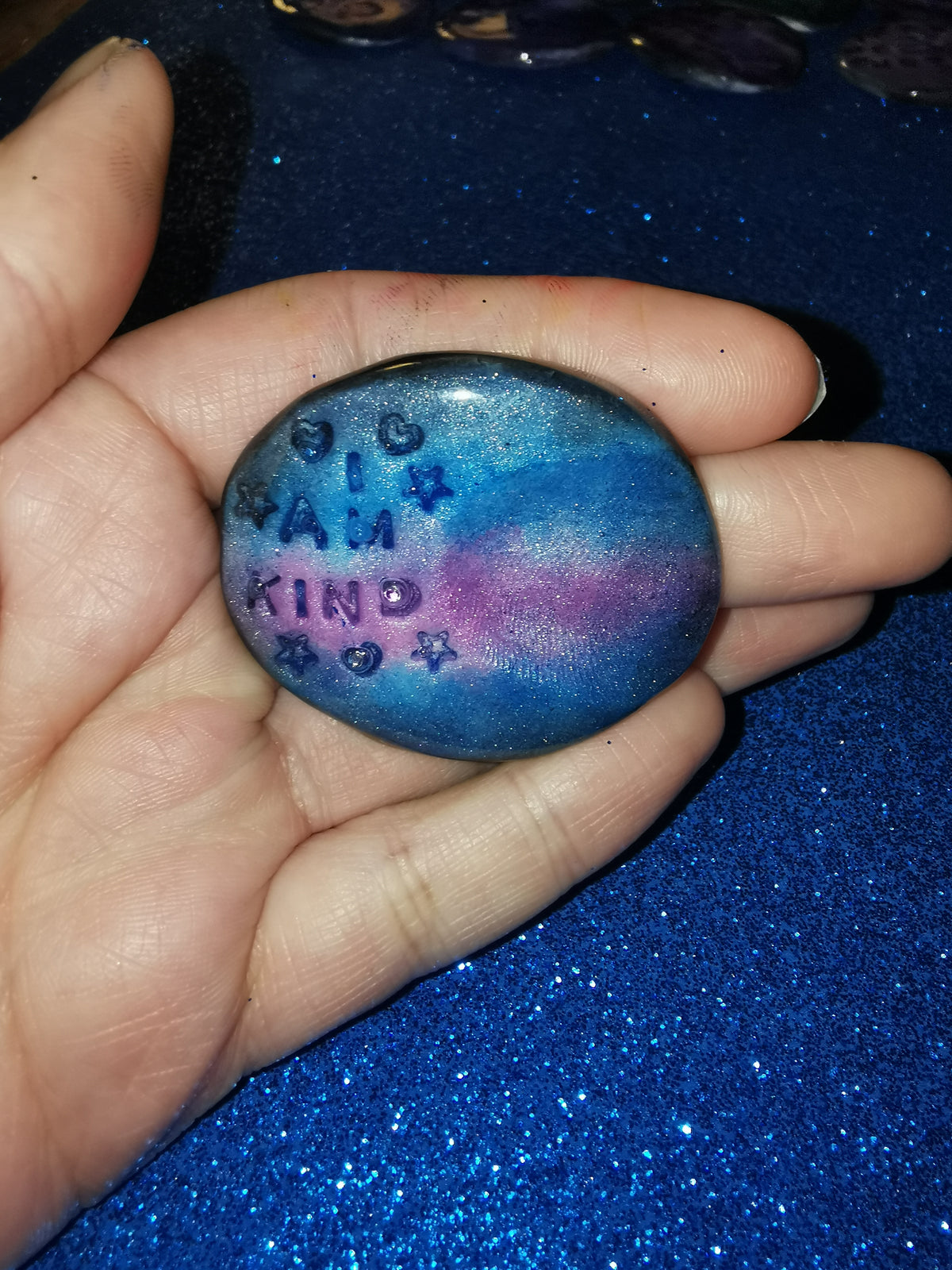 Galaxy Aurora Affirmation Worry Stones - Love & Happiness Set