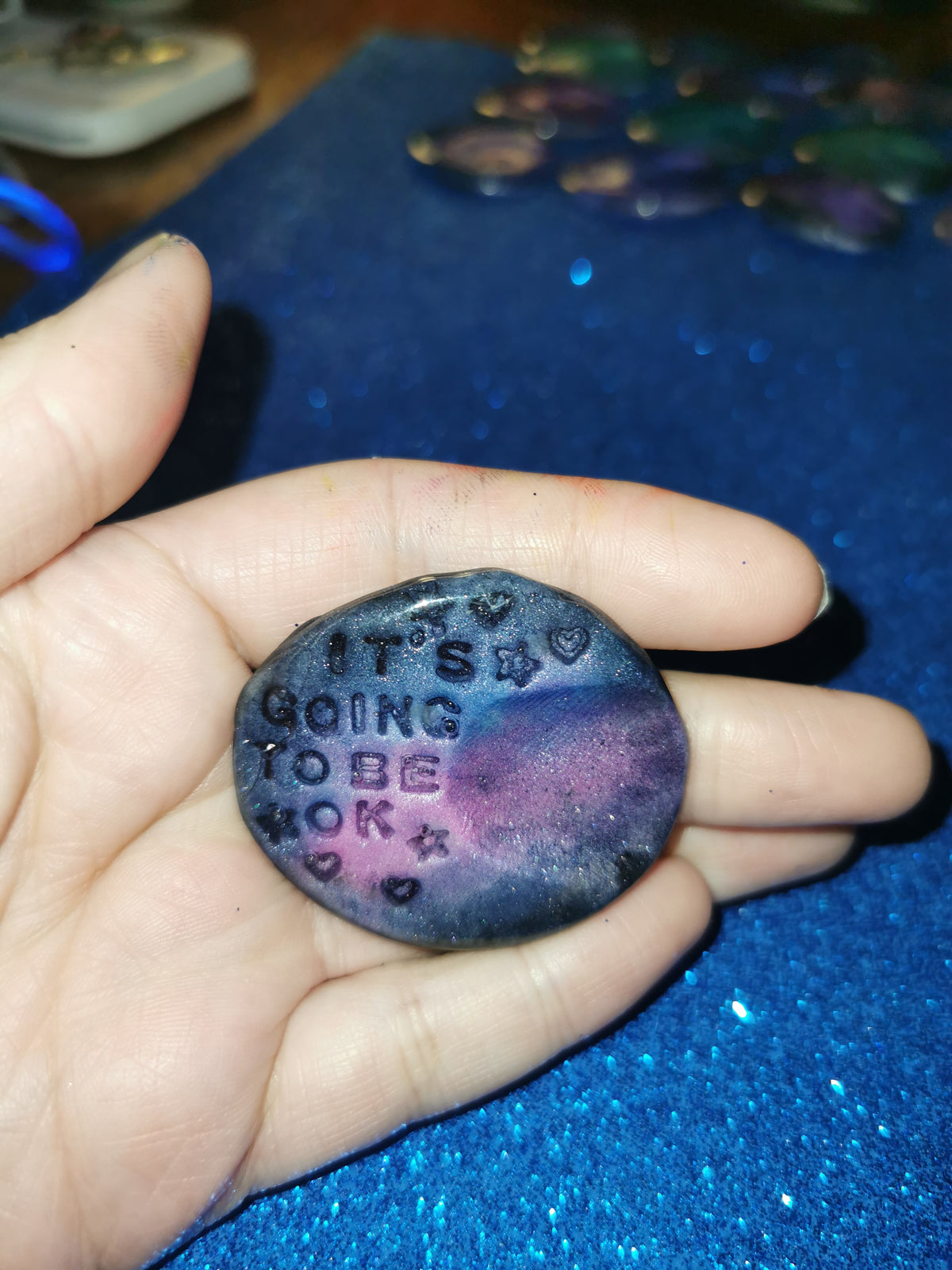 Galaxy Aurora Affirmation Worry Stones - Hope & Possibilities