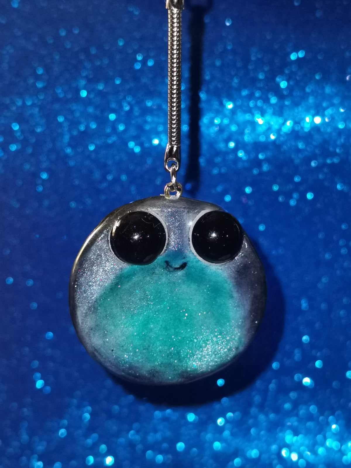 Galaxy Aurora Blob Buddy Worry Stone Keyring