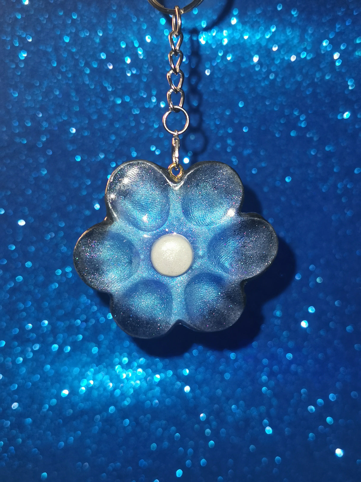 Galaxy Flower Worry Stone Keyring’s