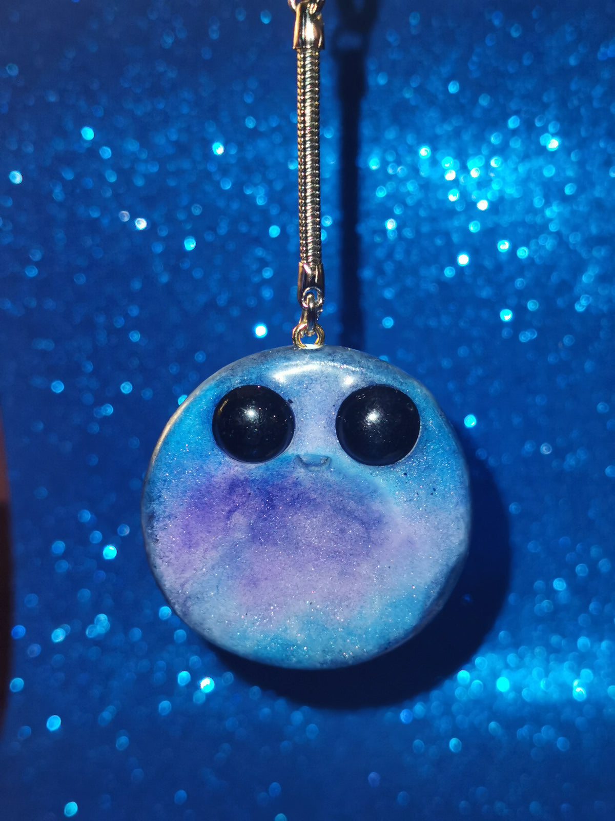 Galaxy Aurora Blob Buddy Worry Stone Keyring