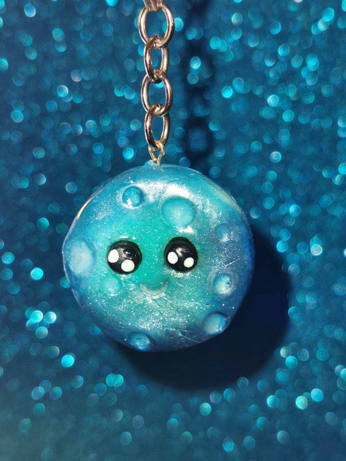 Galaxy Moon Keyring