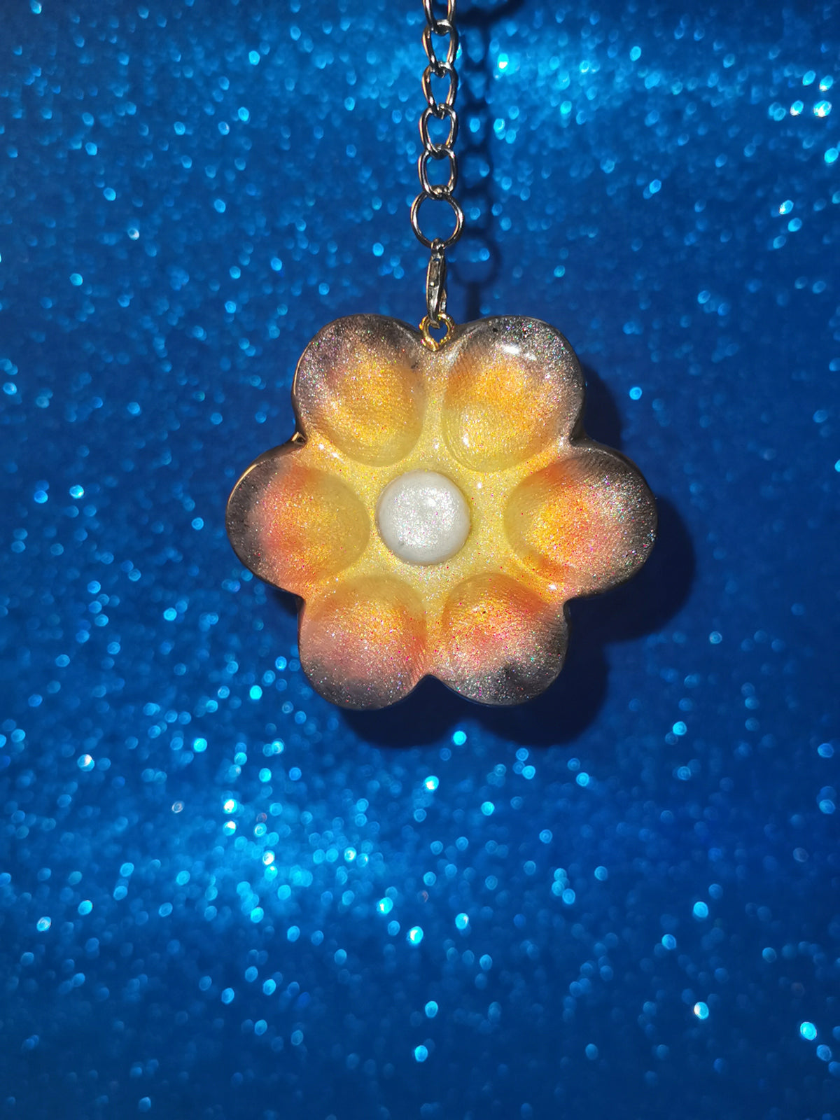 Galaxy Flower Worry Stone Keyring’s