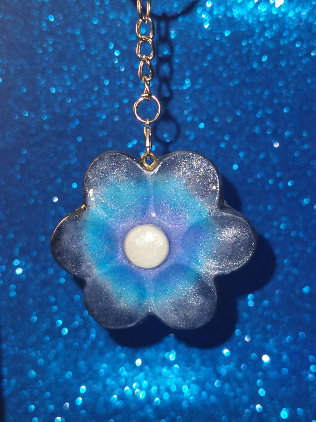 Galaxy Flower Worry Stone Keyring’s