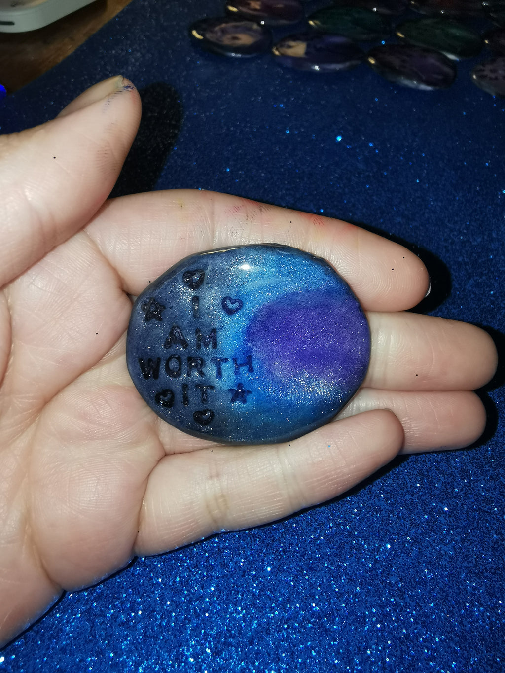 Galaxy Aurora Affirmation Worry Stones - Hope & Possibilities