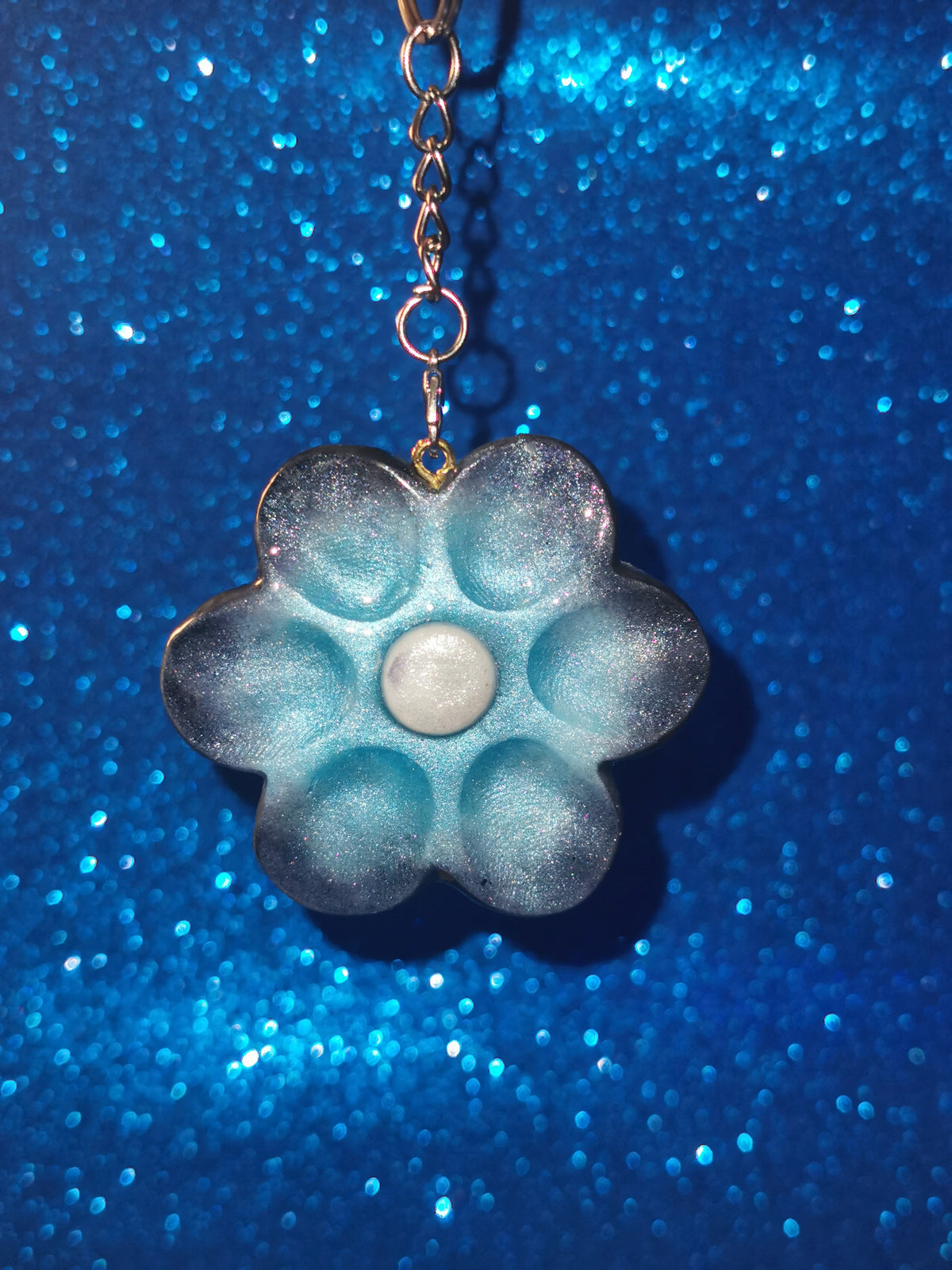 Galaxy Flower Worry Stone Keyring’s