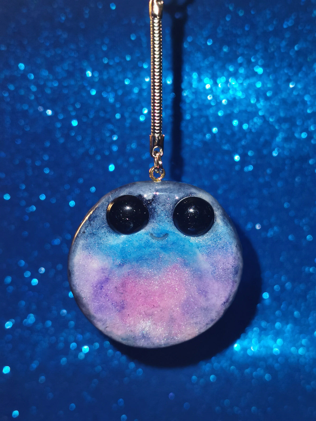 Galaxy Aurora Blob Buddy Worry Stone Keyring
