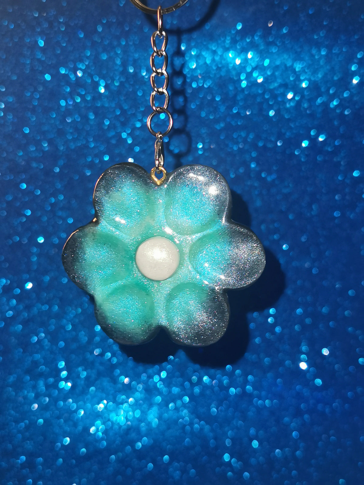 Galaxy Flower Worry Stone Keyring’s