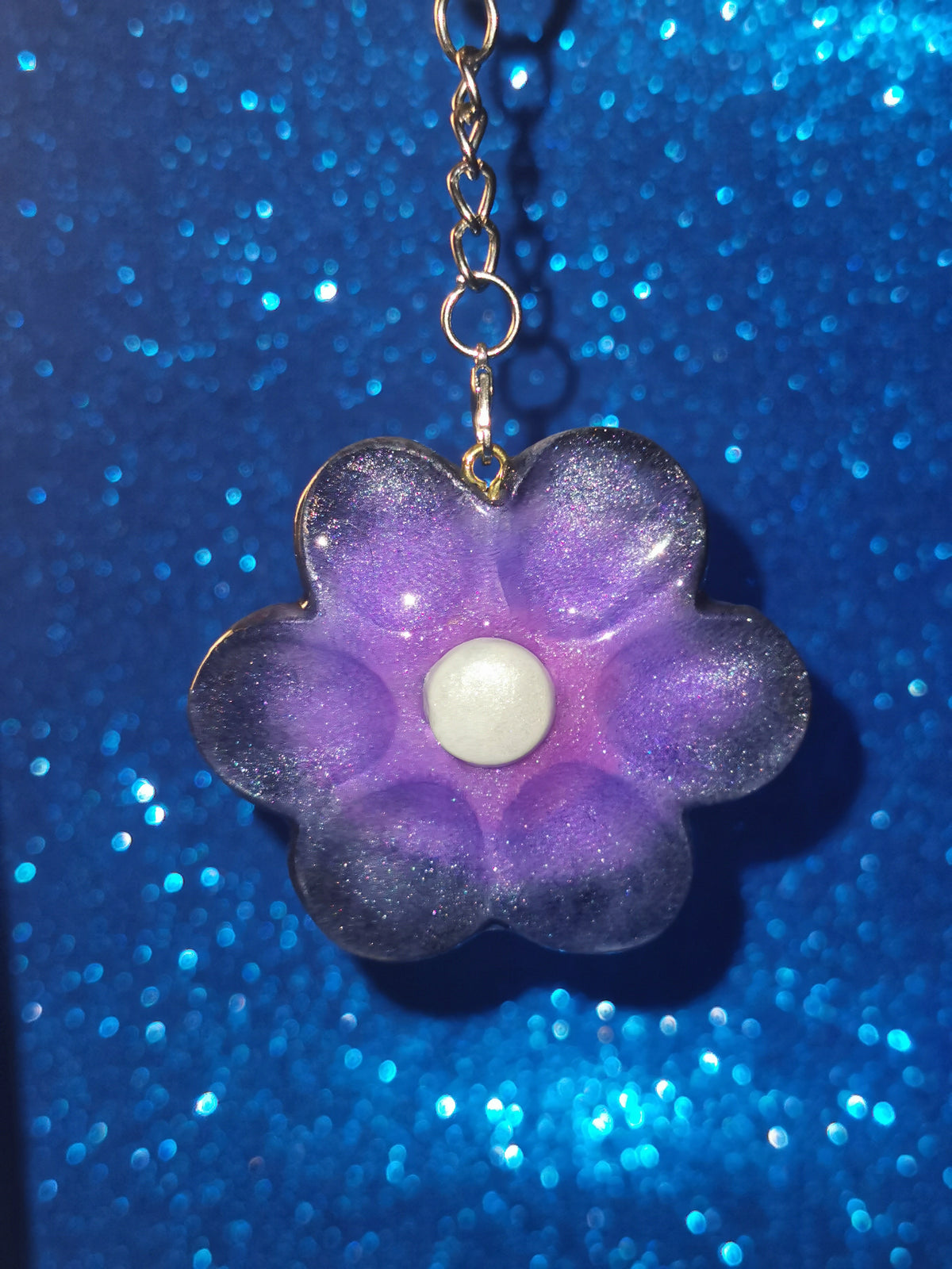 Galaxy Flower Worry Stone Keyring’s