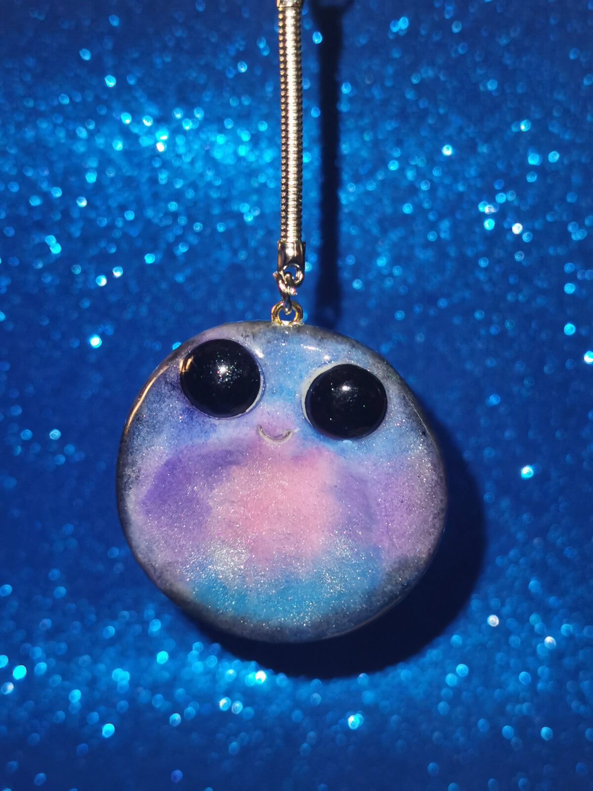 Galaxy Aurora Blob Buddy Worry Stone Keyring