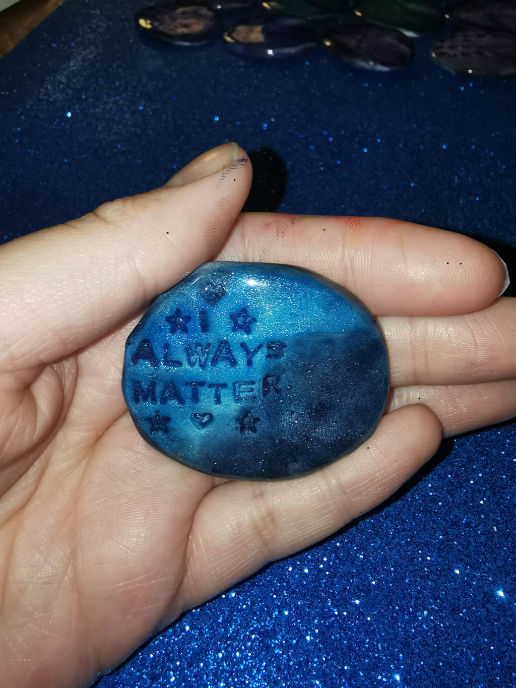 Galaxy Aurora Affirmation Worry Stones - Love & Happiness Set