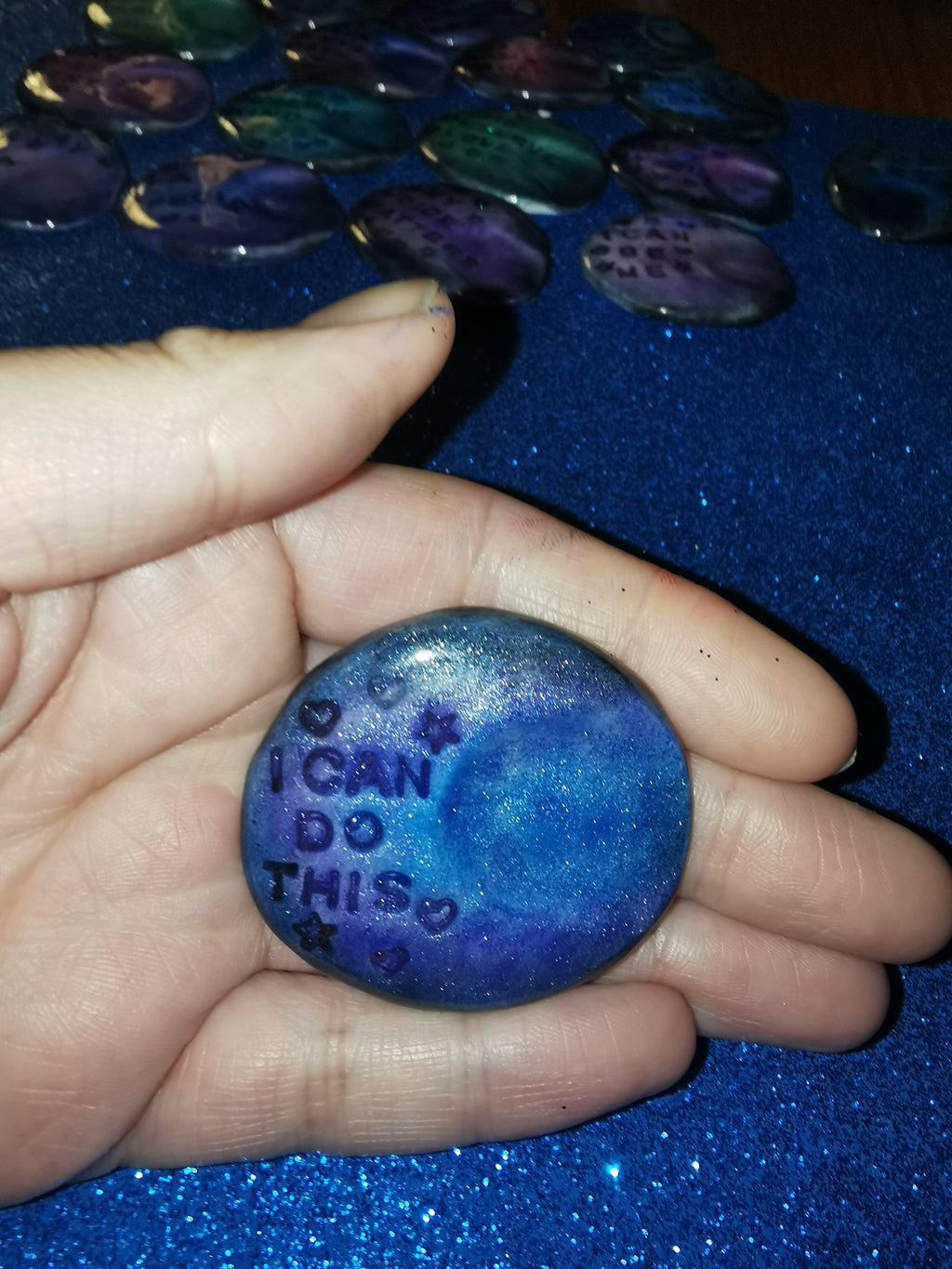 Galaxy Affirmation Worry Stones - Strength & Confidence Set