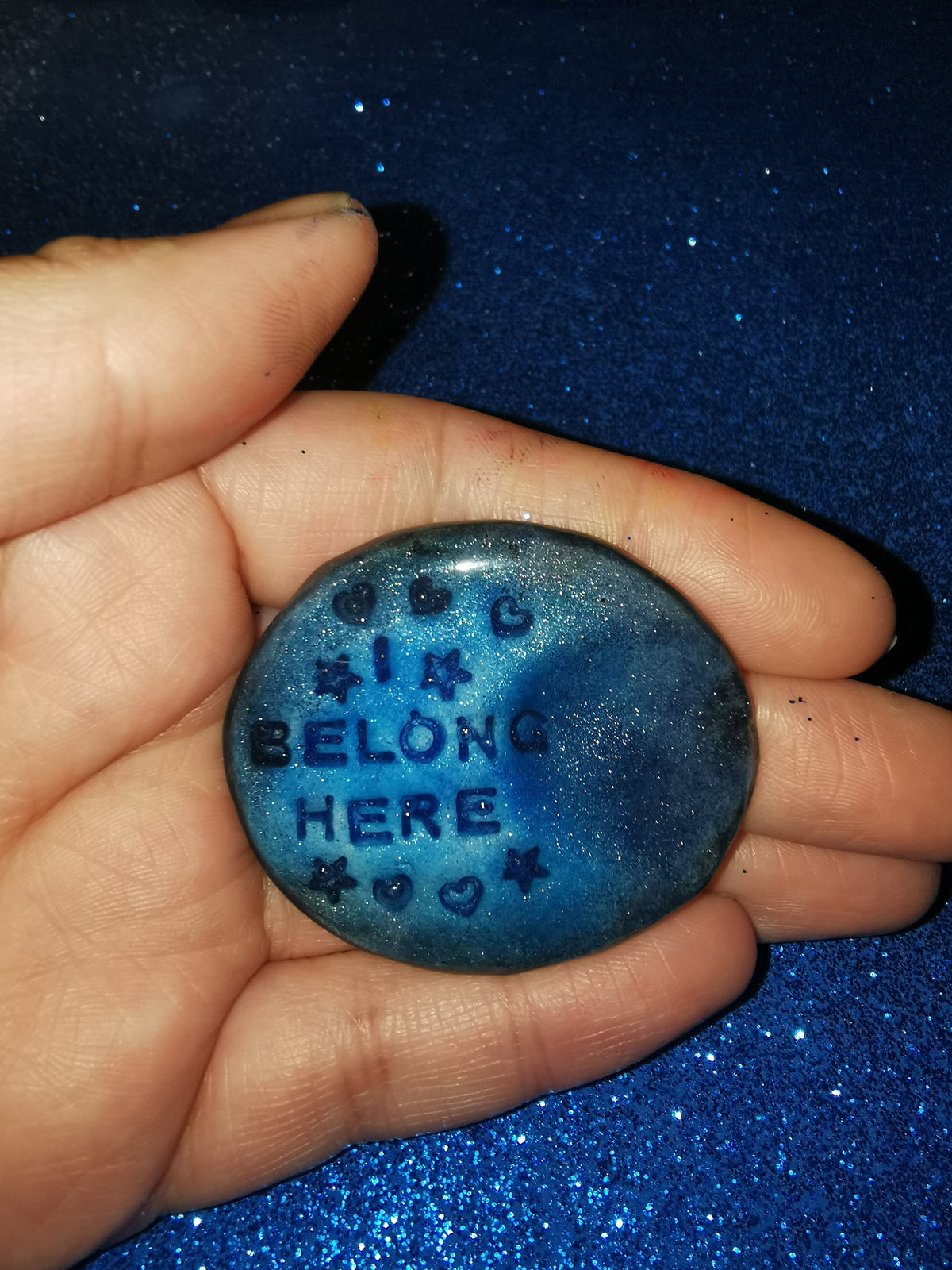 Galaxy Aurora Affirmation Worry Stones - True Self Set