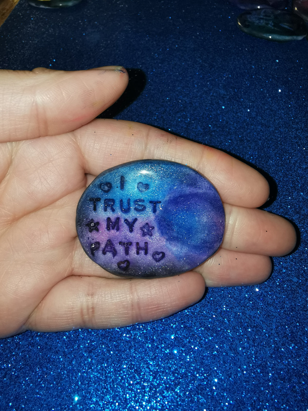 Galaxy Aurora Affirmation Worry Stones - Inner Spark Set