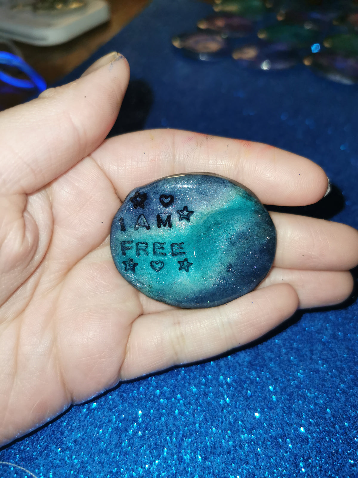 Galaxy Aurora Affirmation Worry Stones - Hope & Possibilities