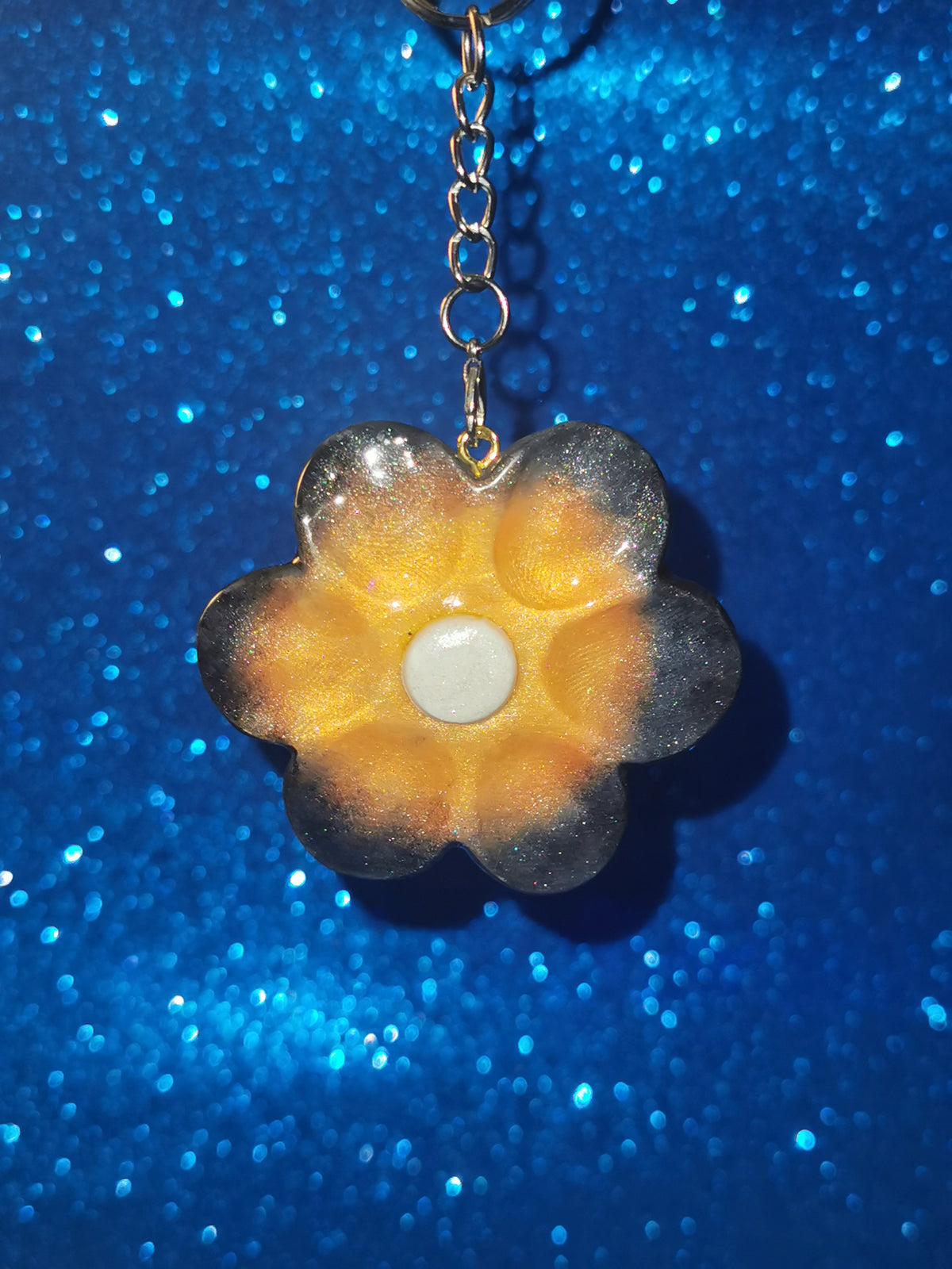 Galaxy Flower Worry Stone Keyring’s