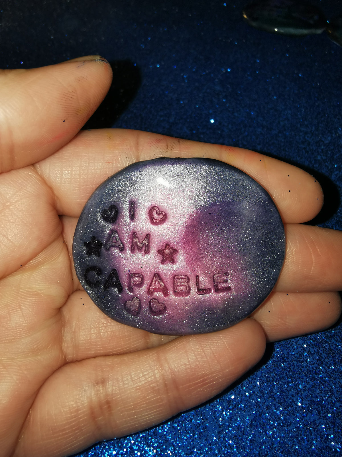 Galaxy Aurora Affirmation Worry Stones - True Self Set