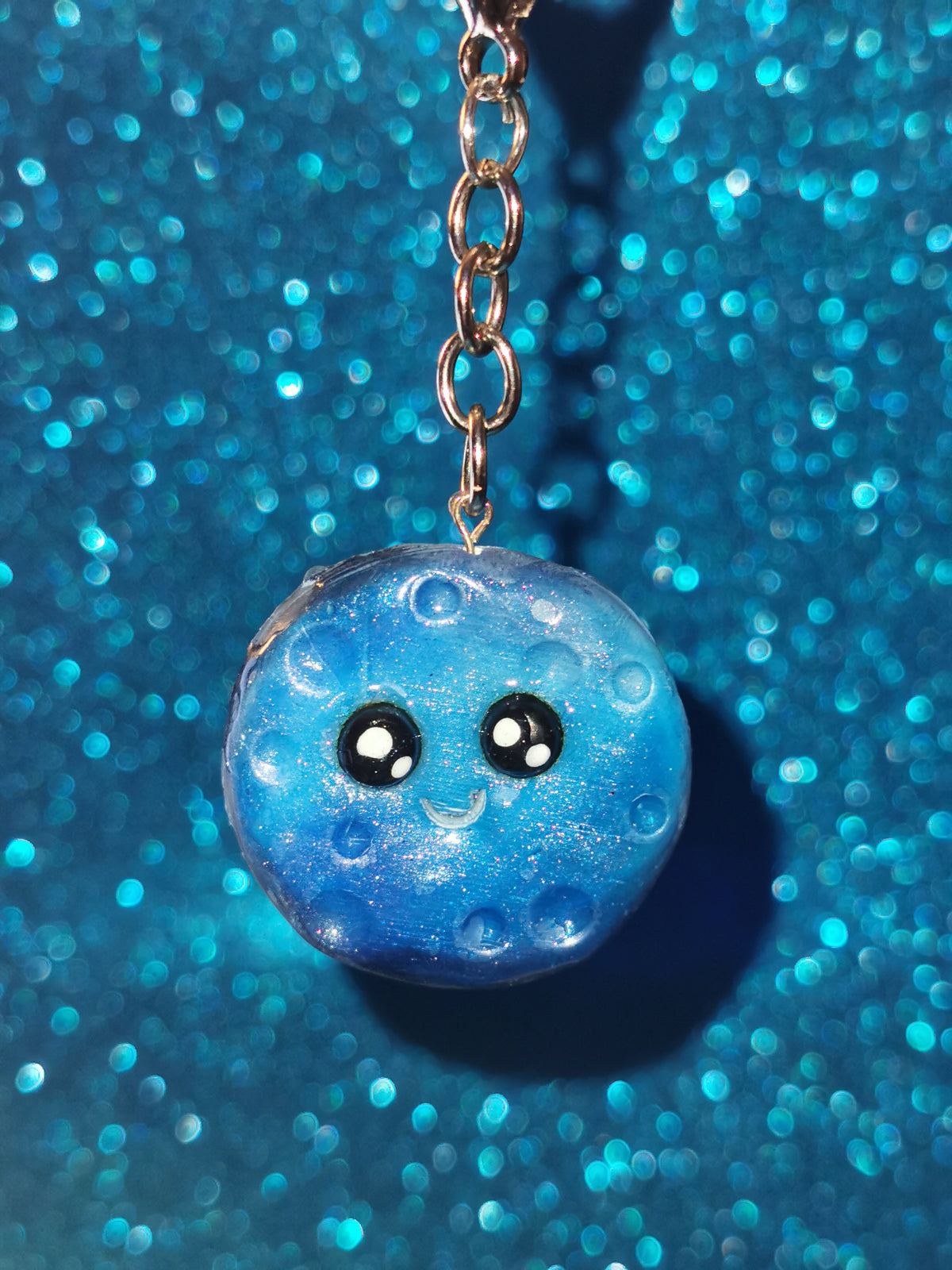 Galaxy Moon Keyring