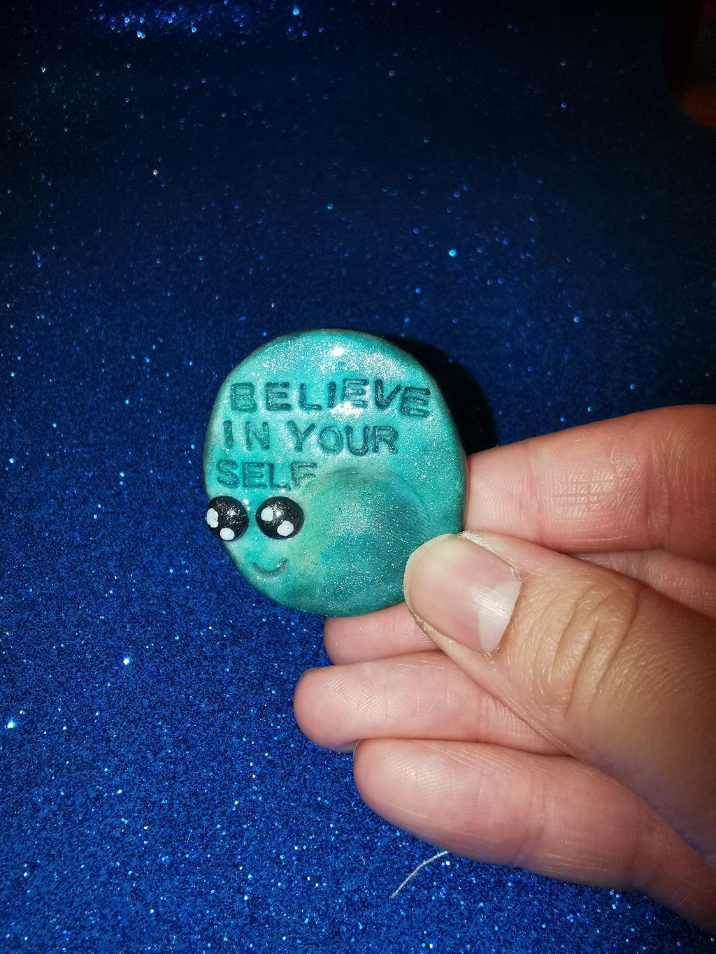 Galaxy Aurora Affirmation Worry Stone Set - Courage