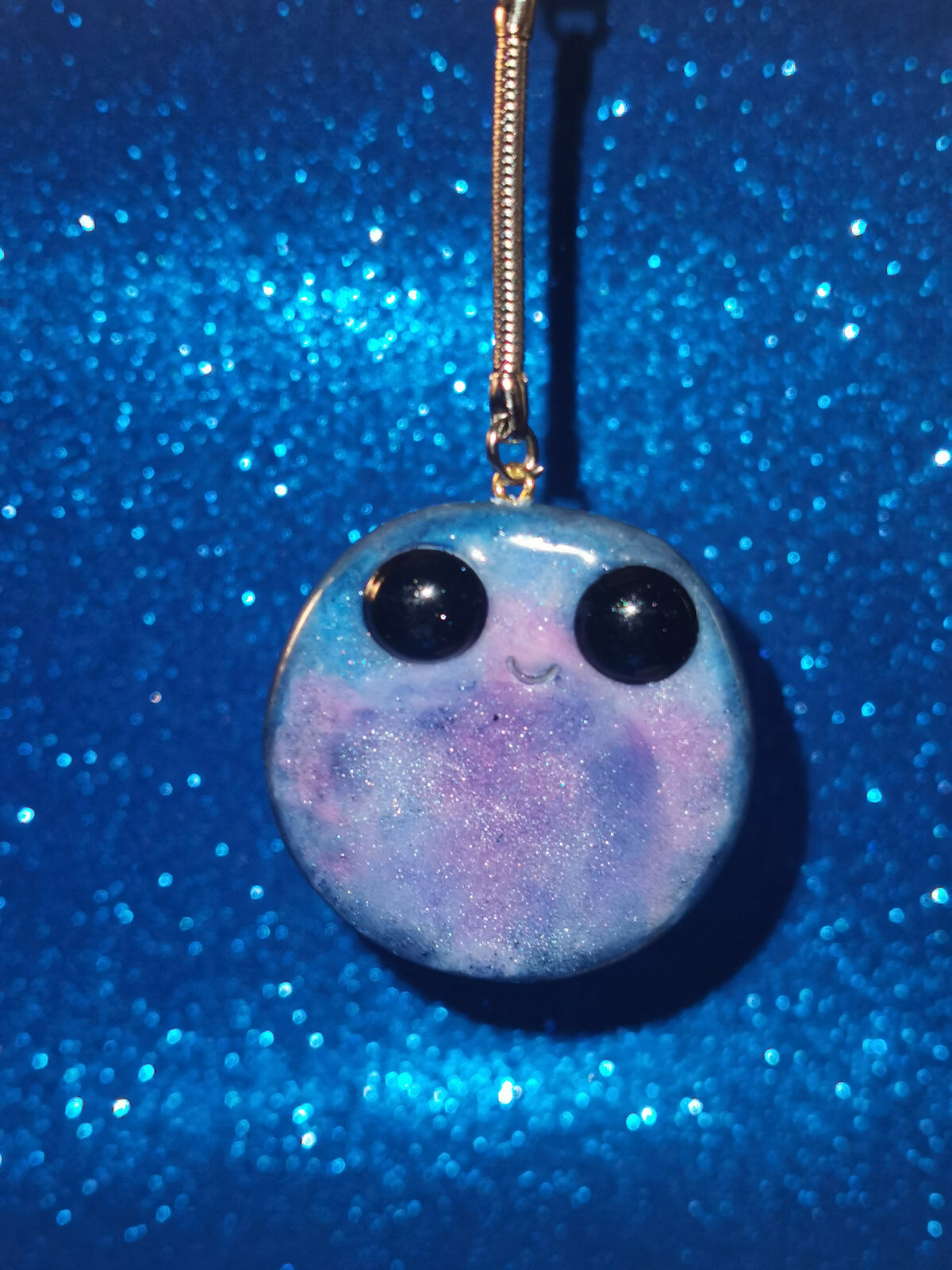 Galaxy Aurora Blob Buddy Worry Stone Keyring