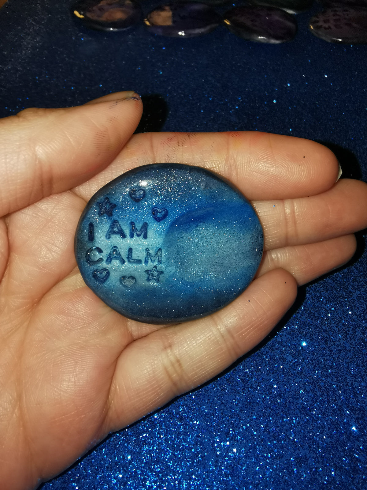 Galaxy Aurora Affirmation Worry Stones - Calm & Comfort Set