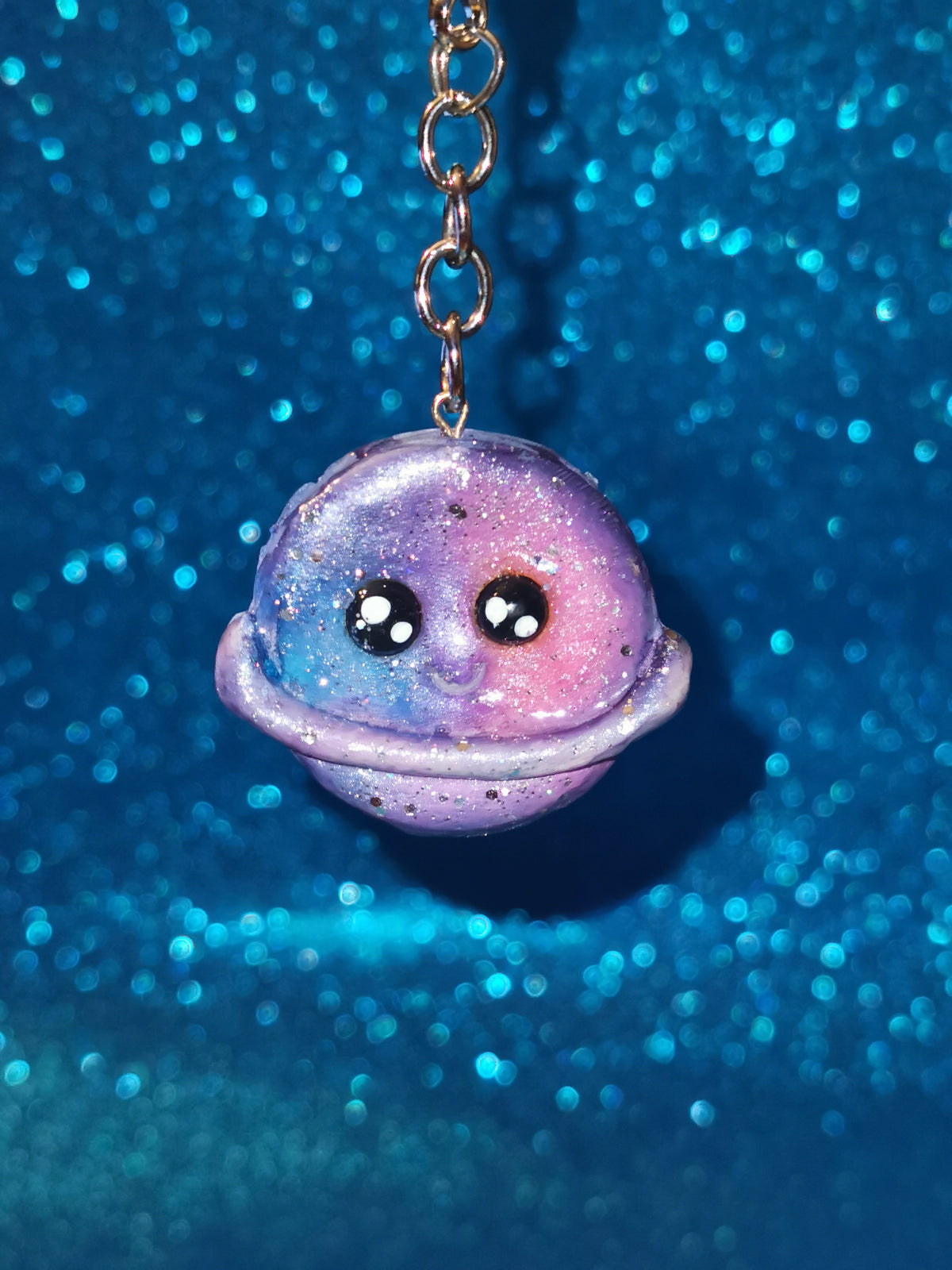 Galaxy Colourful Planet Keyring