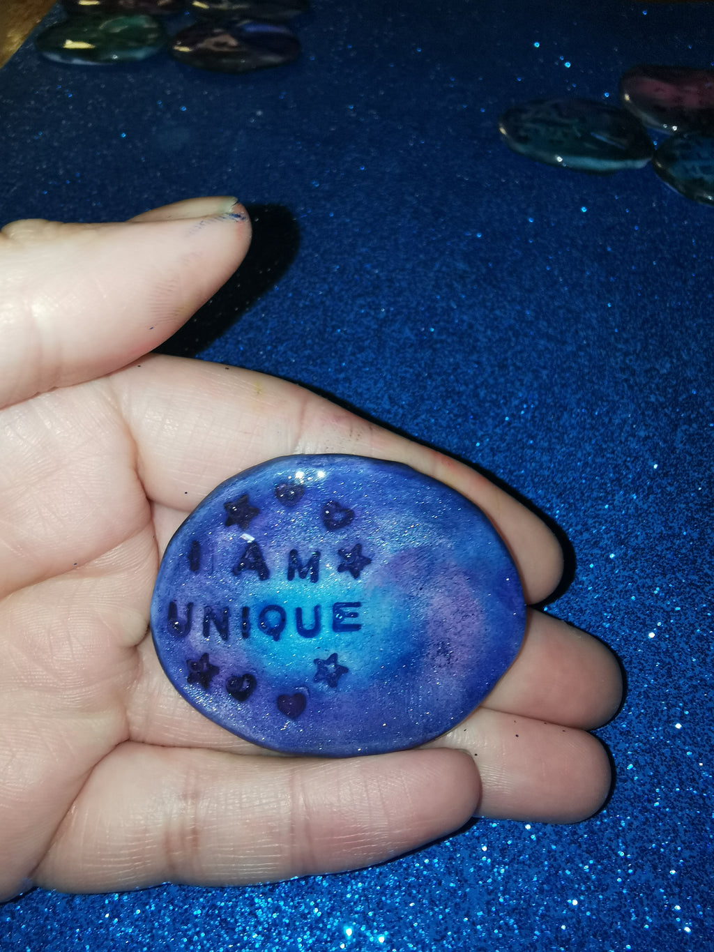 Galaxy Aurora Affirmation Worry Stones - True Self Set