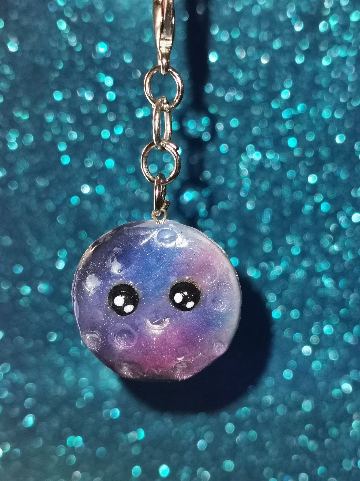 Galaxy Moon Keyring
