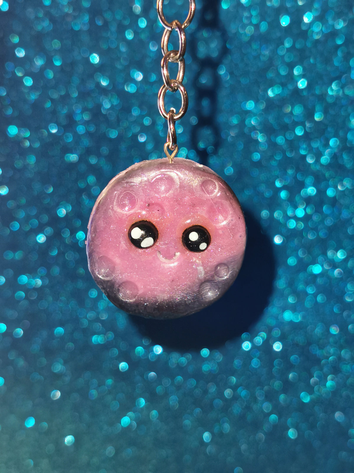 Galaxy Moon Keyring