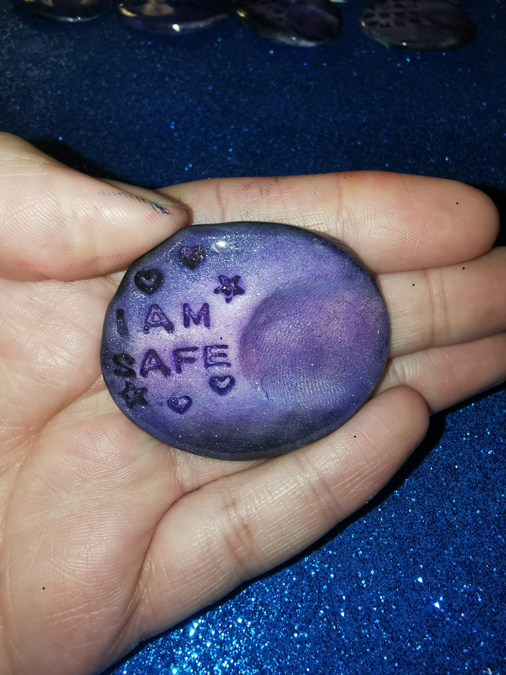 Galaxy Aurora Affirmation Worry Stones - Calm & Comfort Set