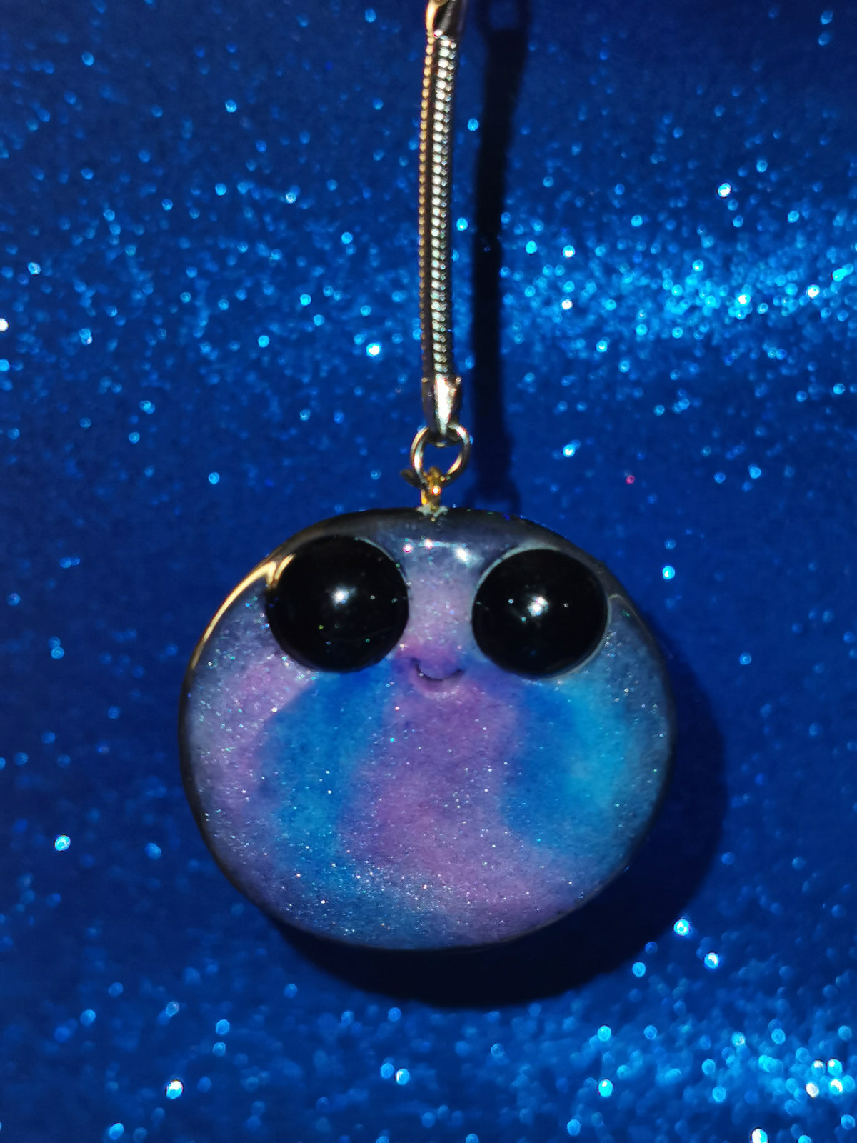 Galaxy Aurora Blob Buddy Worry Stone Keyring